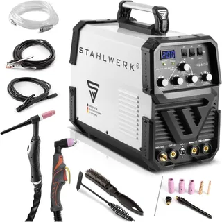 STAHLWERK Schweißgerät 3 in 1 Kombi AC/DC WIG 200 Plasma ST IGBT - WIG & MMA und integriertem Plasmaschneider