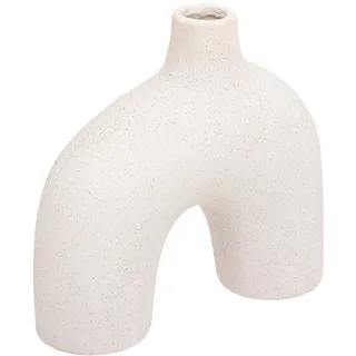 Atmosphera Createur d ́interieur Keramikvase Asy 17 cm , Weiß , Keramik , 17 cm , Dekoration, Vasen, Keramikvasen