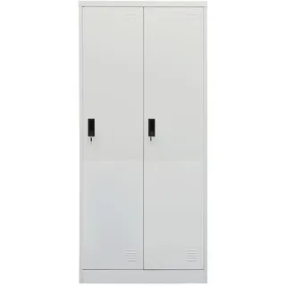 vidaXL Kleiderschrank Hellgrau 80x50x180 cm Stahl