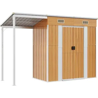 vidaXL Gartenhaus mit Schleppdach 2,77 x 1,10 m Hellbraun