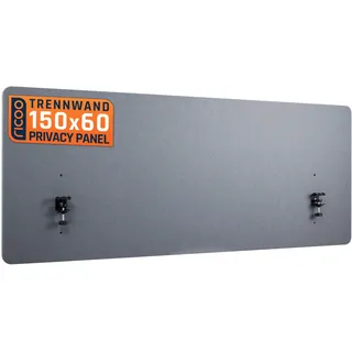 Ricoo Akustik Trennwand Schreibtisch 150 x 60 x 2 cm