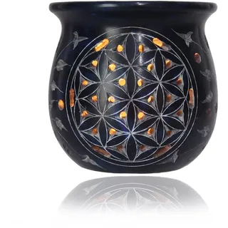 Budawi® Speckstein Räucherstövchen Räuchergefäß Duftstövchen mit Sieb