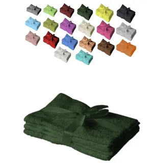 EXKLUSIV HEIMTEXTIL Handtuchset 4-tlg. Dunkelgrün