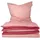 Wendebettwäsche Unifarben Baumwolle Rosa 155 x 220 cm + 80 x 80 cm