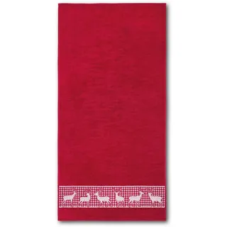 Dyckhoff Hirschparade Handtuch 50 x 100 cm rot