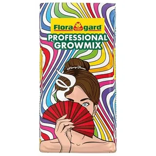 Floragard Growmix 40 L – Premium Grow-Erde mit Perlite & Trichoderma, lockerer Struktur & guter Drainage – pH-optimiertes, für 4 Wochen vorgedüngtes Grow-Substrat für Indoor-Grow