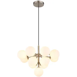 GLOBO Lighting|Hängeleuchte Metall Nickel matt, 13x G9, LED - Silber
