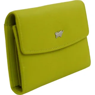 Braun Büffel Leder Geldbörse Joy Mini Zip Wallet Lemongrass hellgrün - Grün