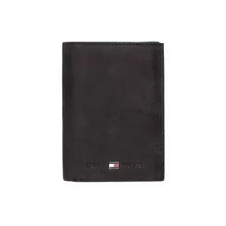 Tommy Hilfiger für Herren. AM0AM00664 Faltbares vertikales Portemonnaie aus Leder schwarz (OSFA), Lässig
