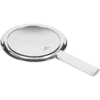 Edler Hand- und Standspiegel mit Griff: Edler Reisespiegel inkl. abnehmbarer Ständer - Zweiseitig, normal und 10-fache Vergrößerung, Länge: 26cm, Handspiegel mit Griff von Fantasia