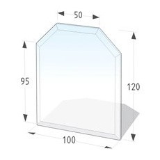 Lienbacher Funkenschutzplatte Glasbodenplatte 6-Eck 8mm Stärke