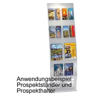 Kerkmann Broschürenständer tec-art Ständer breit ohne Prospektfächer, Metall, silber