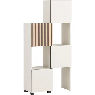 WELLTIME Schieberegal 40-70 cm 42 x 34,7 x 165,1 cm Cremebeige