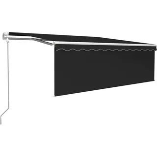 vidaXL Markise Automatisch Einziehbar mit Volant 4,5x3 m Anthrazit - Grau
