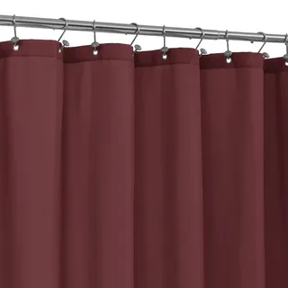 Alyvia Spring Duschvorhang, wasserdicht, weicher Stoff, mit 3 Magneten, leicht und maschinenwaschbar, Standardgröße 183 x 183 cm, Burgunderrot