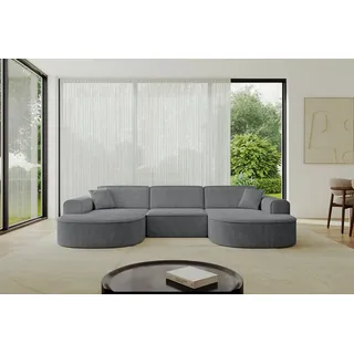 altdecor Ecksofa in U-Form MARI-U1 -303x171x79,5 cm Duneklgrau - Corner Sofa Bett Eckcouch Couch L-Form Wohnlandschaft Cauchsofa - Dunkelgrau