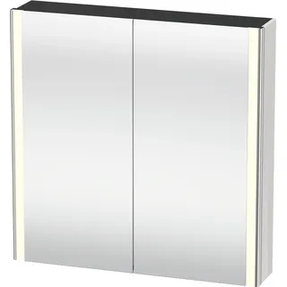Duravit XSquare Spiegelschrank mit LED- Beleuchtung, 800x800x155mm, XS7112016160000, Farbe: Eiche Schwarz Dekor