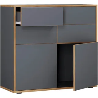 VCM Kommode 100 x 74 x 33 cm anthrazit