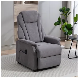 Duo Collection TV-Sessel Toronto XXL Polyester 80 x 100 x 90 cm Grau elektrisch