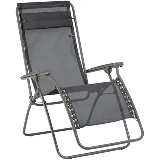 Lafuma MOBILIER - Relaxsessel Zero Gravity RT 2 - Klappbarer Liegestuhl für Terrasse und Garten - Strapazierfähiges Batyline®-Gewebe - Mehrpositionenliege, Komfortabel, Frankreich - Grau Gusseisen