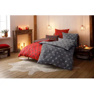 MY HOME STELLA Sterne grau 135 x 200 cm + 2 x 80 x 80 cm