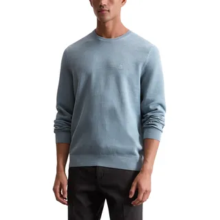 Marc OߴPolo Herren Strickpullover mit Rundhalsausschnitt Regular Fit, Blau (Meltwater), L