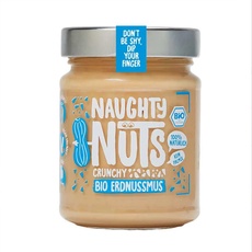 NAUGHTY NUTS Bio Erdnussmus Crunchy | Vegane Erdnussbutter | 100% Natürlich | Ohne Palmöl & Zucker | Ideal Als Topping Für Müsli | 250g