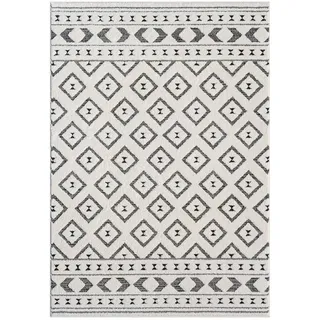 Carpet City Teppich »LOUNGE 9999« rechteckig 15 mm Höhe Kurzflor-Teppich Modern, Hoch-Tief-Struktur, Wohnzimmer, Schlafzimmer