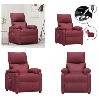 vidaXL Relaxsessel Elektrisch Weinrot Stoff - Relaxsessel - Relaxstuhl - Sessel - Fernsehsessel - Rot