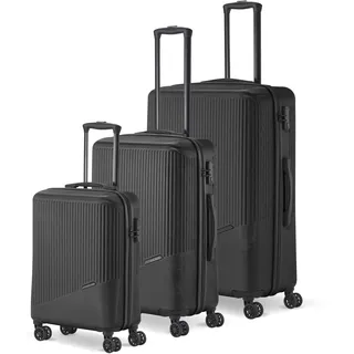 Travelite Bali 4 Rollen Kofferset 3-teilig schwarz