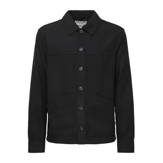 Wolljacke SOLID "Wolljacke SDSonny", Herren, Gr. L, schwarz (true schwarz), Obermaterial: 95% Polyester PES. 5% Wolle WO., Jacken Wolljacke