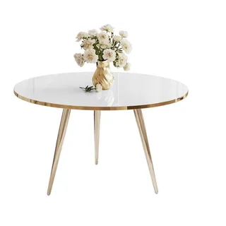 lookway Soleil Gold Hochglanz Weiß 70 x 47 x 70 cm