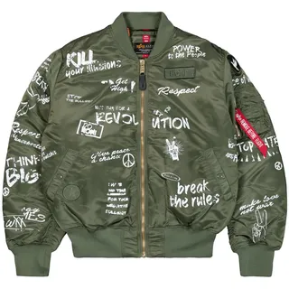 Alpha Industries Ma-1 Peace", Bomberjacke - Sage Green - S,