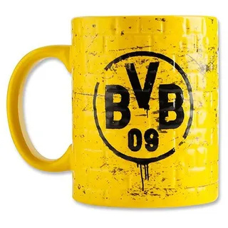 Borussia Dortmund Borussia Dortmund, BVB-Tasse Gelbe Wand, Gelb, 1 Stück (1er Pack), 0,3l