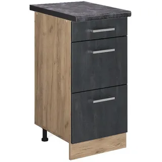 Vicco Schubladenschrank R-Line 40 x 81,6 x 60 cm Schwarz