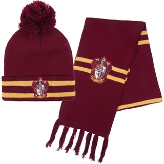 Cerdá Cerda Mütze & Schal Harry Potter Kinder Gryffindor 2er-Pack Winter Accessoire rot