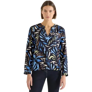 Cecil Gemusterte Bluse universal Blue XXL