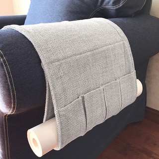 IPENNY Sofa Armlehne Organizer Betttasche Couch Stuhl Aufbewahrungstasche Hängende Canvas Speicherbeutel für Handy Buch Stifte Zeitschrift und TV Fernbedienung