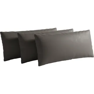 sit&more Sofakissen "Chelsea, 60 cm, Leder" zur Auswahl Sets mit 2 oder 3 Stück, mocca