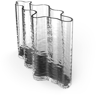 Cooee Design Gry Wide Vase 24cm Clear, Glasvase, Tulpenvase, klare Farbe