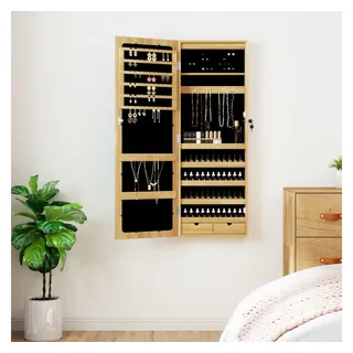 vidaXL Spiegel-Schmuckschrank mit LED-Beleuchtung Wandmontage