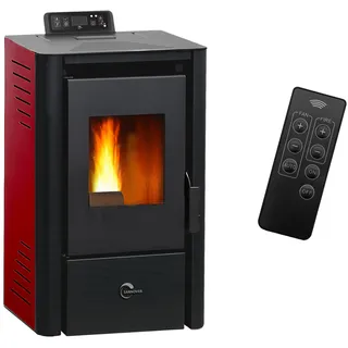 Luft- Pelletofen Anita 9,4 kW Sannover bordeaux