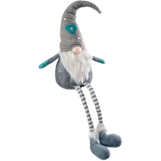 WeRChristmas Sitzende Weihnachtsmann-Figur mit weichen Beinen, Mehrfarbig, 54 cm