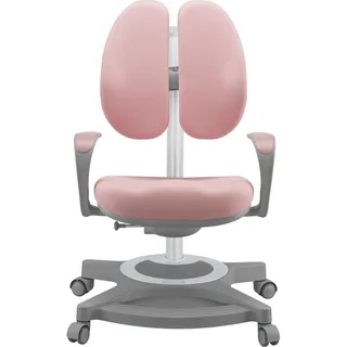 [en.casa] Kinderschreibtisch Sauda mit Kinderstuhl Pink