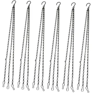 6-teiliges Set Metall-Hängeketten Lang für Pflanzenträger, Blumentöpfe, Gartendekorationen, Ornamente und Windspiele, wetterfest und belastbar