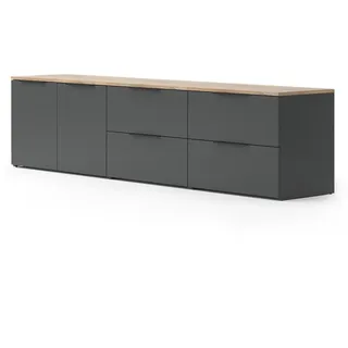 Vicco Wohnwand Wido Anthrazit 3 Teile, Model 49803 - Dunkelgrau