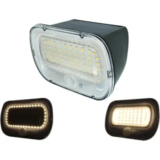 Solar-Fassadenleuchte LED SOE-5 5V 0.55W POLY 4000K IP54 PIR + Dämmerungssensor EC20111 Eco Light - Schwarz