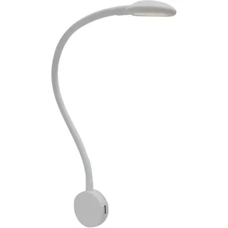kalb Material für Möbel LED Bettleuchte + USB Ladeg. TOUCH Bettleuchten Leseleuchte Leselicht Ladegerät, Farbe:Weiß