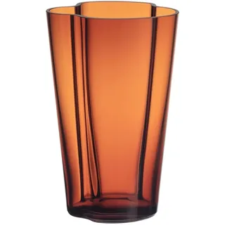Iittala Aalto Vase Glas Kupferfarben, Maße: 14cm x 11,2cm x 22cm, 1062549