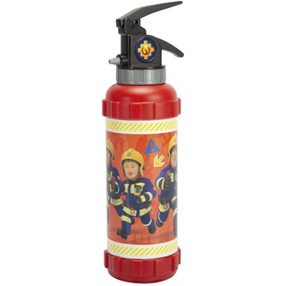 Simba 109252597 Feuerwehrmann Sam Feuerlöscher Wasserspritzer, mit wasserfester Banderole, 27cm, Tankvolumen 620ml, Reichweite 5m, ab 3 Jahren